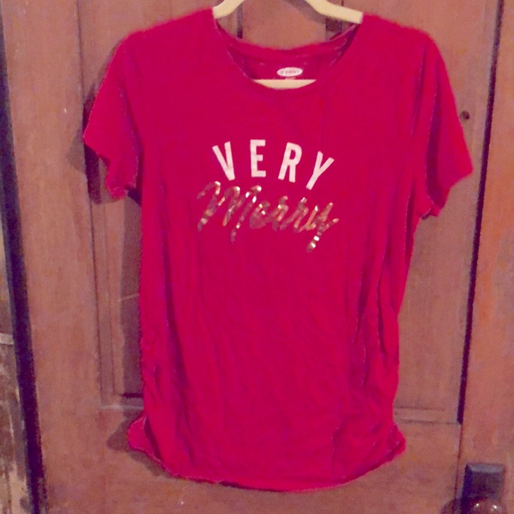Maternity Christmas Tee and Maternity pants SET